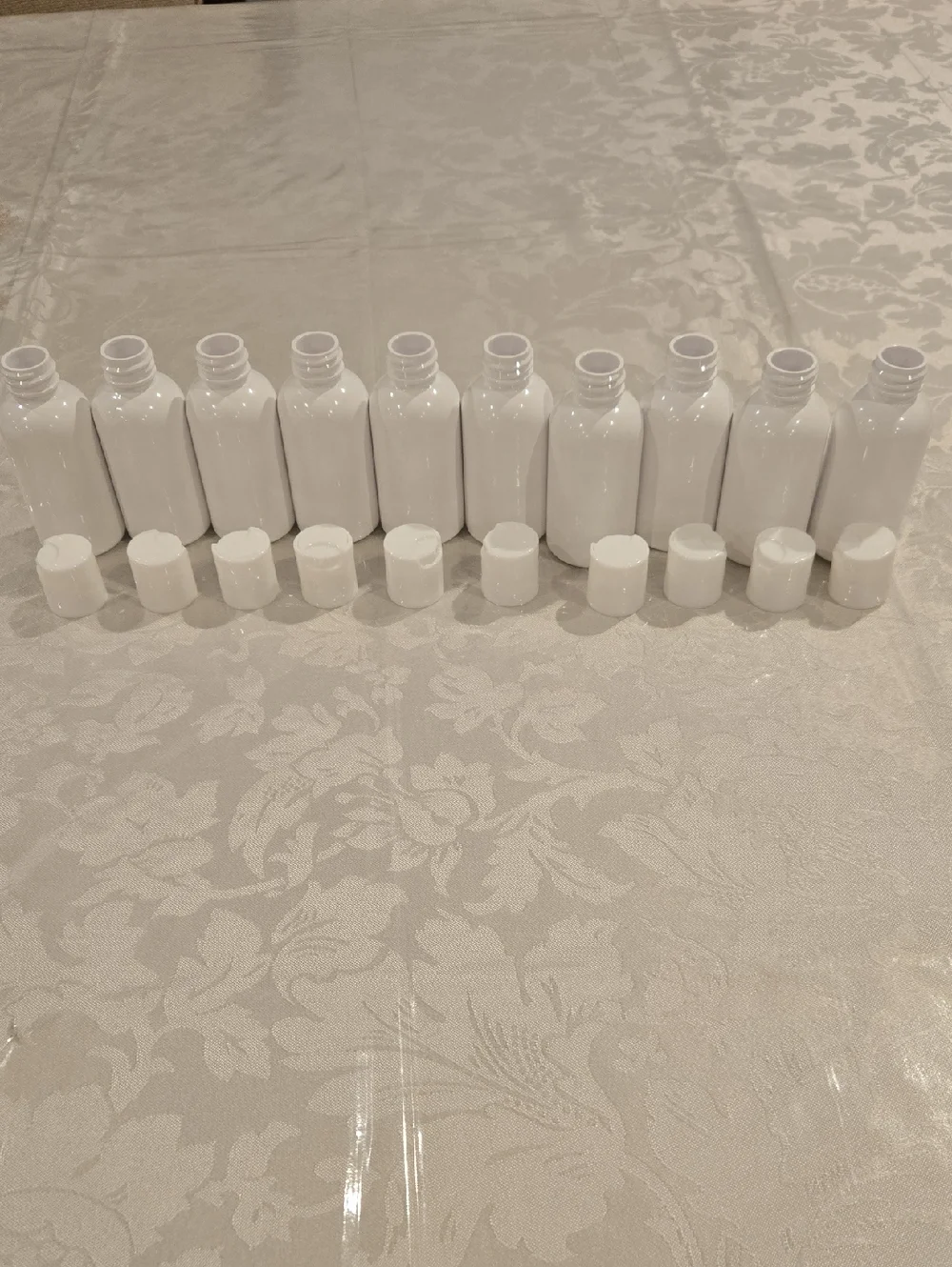 50 Travel Size Apothecary Bottles with Caps 2oz Each Empty